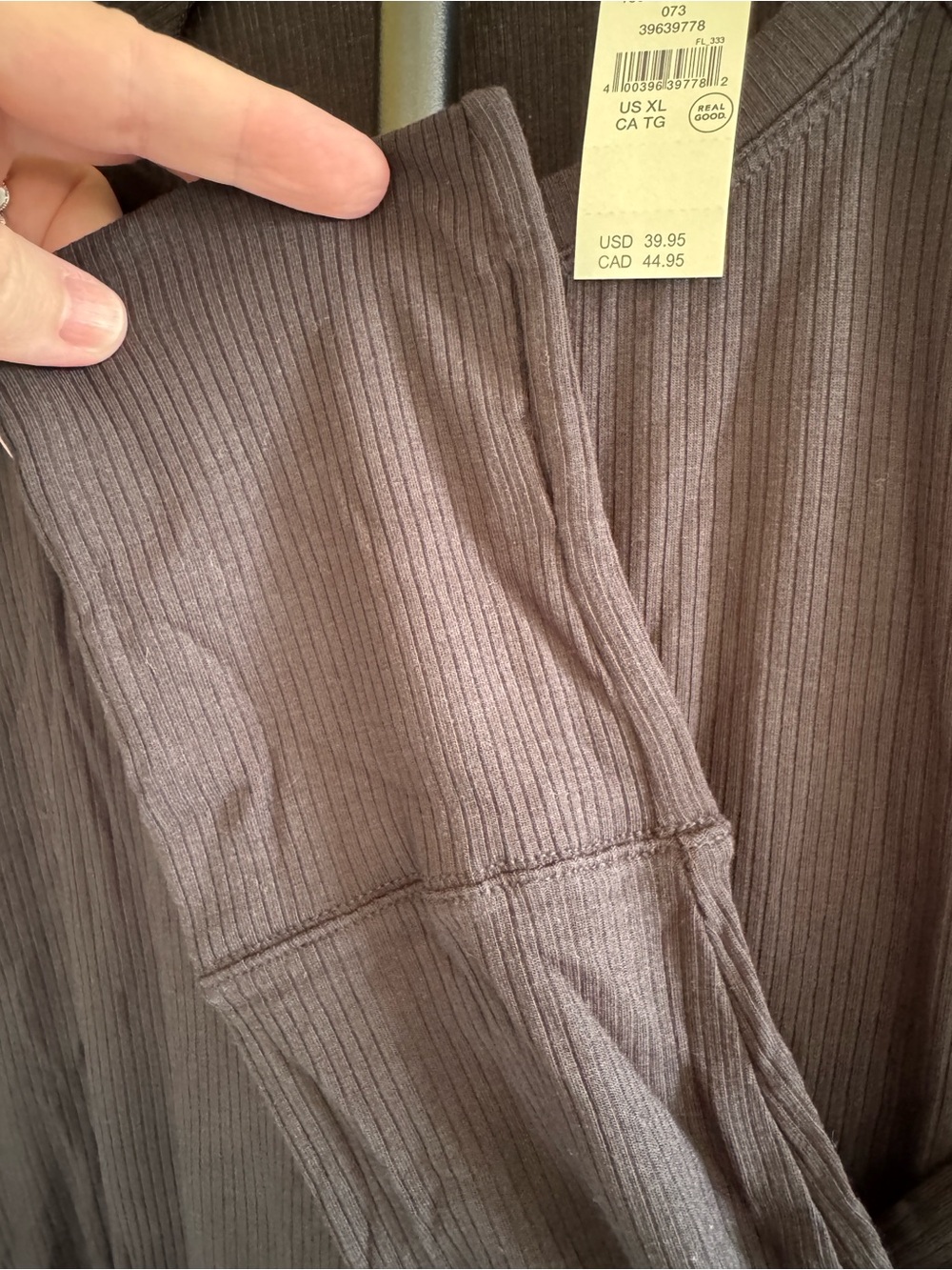 Aerie Thumbs Up Black Top XL - Picture 3 of 7